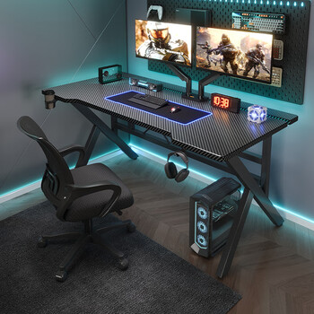 Tao juyige gaming desk desktop computer desk halberd s3 robotic arm solid wood core game desk home office study desk two-section panel s3 plan-xuanjia black warrior 100*75cm