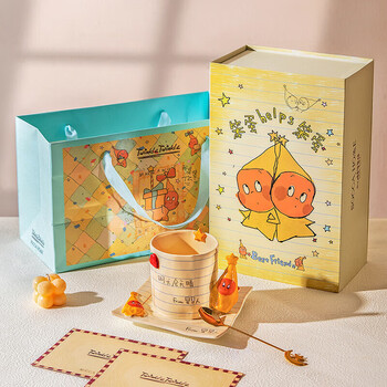 Tuojin star man mug birthday gift for best friend gift box ceramic cup coffee cup home water cup gift box with star hand-pressed cup and saucer three pieces