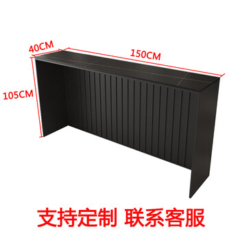 Italian light luxury slate bar table home long table living room sofa back island kitchen partition bar table black gold slate 150*40*105 assembly_bracket structure
