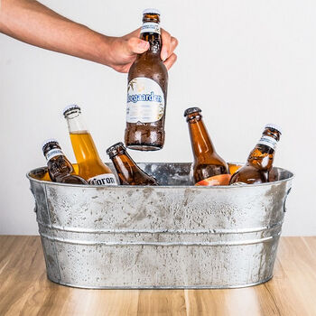 Fantasy large ice bucket spit wine ice bucket 15 galvanized ice bucket old style ice bucket pearl white oval boat shaped ice bucket 14l