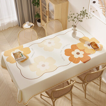 Jianmeijia tablecloth table mat waterproof and oil-proof no-wash anti-scalding rectangular tablecloth light luxury high-end pvc90*150