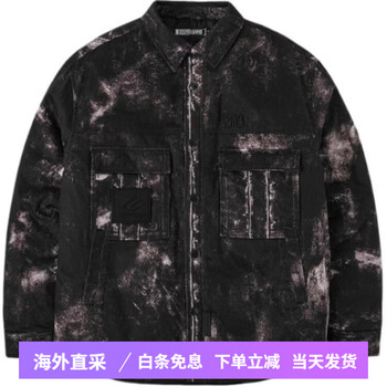 Evisu fushen fw25 trademark embroidered long-sleeved casual jacket for men, black all over 2xl