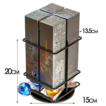 He jiagong rotatable coffee capsule rack rotatable coffee capsule storage rack vertuoline special large capsule 4 sets of storage boxes height 20cm