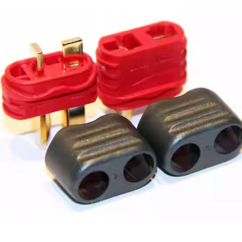 Amass sheathed t plug non-slip high current gold-plated remote control aircraft model connector amass genuine model accessories hollow design enhanced heat dissipation male and female power connector male and female pair with sheath