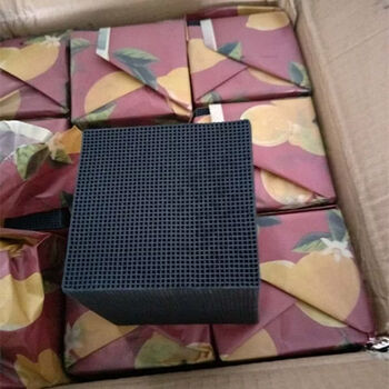 Shantou lincun yangjiang factory waste gas and water treatment honeycomb activated carbon (waterproof, non-waterproof activated carbon 00*00