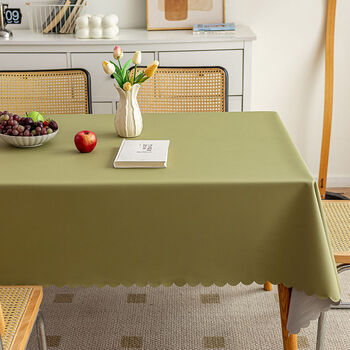 Fantasy disposable tablecloth, coffee table cloth, dining table cloth, rectangular shape, fruit green (wavy edge/soft and skin-friendly), round 120cm