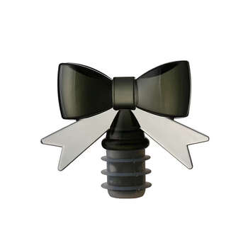 Yusenyi bow wine bottle stopper, sealed red wine stopper, pink champagne bottle stopper, single pack, black