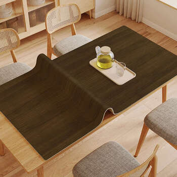 Fantasy imitation dining table mat, coffee table table mat, table mat, tablecloth, wood color +/printed leather, support pattern/size customization, please contact customer service before purchasing.