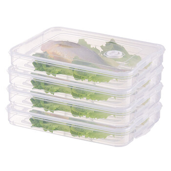 Wenzhi dumpling box, special household dumpling chaos box, refrigerator, egg preservation and freezing box, storage box, multi-layered with lid, upgraded to enlarged transparent color, 4 layers, 4 lids, about 300 pieces