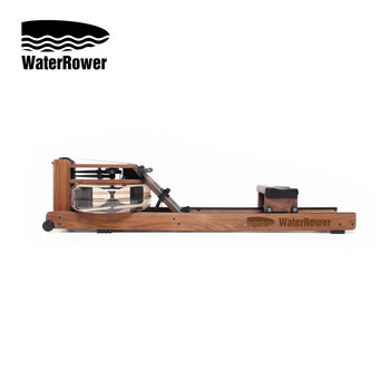 Waterrower imported household indoor smart solid wood water resistance painting boat machine fitness equipment classic walnut model track with carved logo standard model