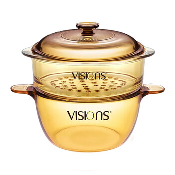 Corning (visions) 2.5l soup pot + 20cm glass steaming grid uncoated glass pot steamer stew pot cooking pot vs25 + steaming grid 20cm