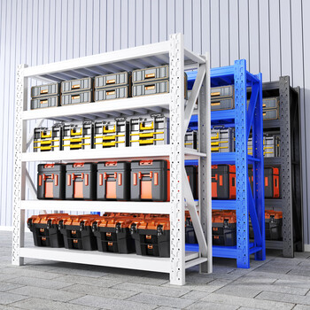 Yu boyuan warehouse shelves floor-standing integrated wall warehouse storage rack station thickened all-steel multi-layer display rack white - four layers real load-bearing reject false standards conventional 480kg length 100 width 40 height 200cm