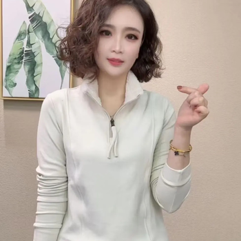 2025 new winter style fashionable, versatile and temperament women's age-reducing slimming top - y off-white l 90-110 catties