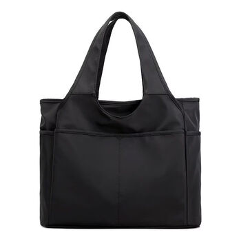 Ye yu 2025 new trendy portable oxford cloth women's bag casual multi-pocket large-capacity travel bag nylon shoulder dance bag black