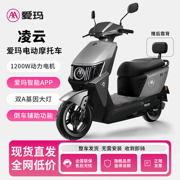 Emma lingyun electric motorcycle 72v32a large capacity long range electric vehicle high speed transportation smart electric motorcycle polar gray + backrest version 72v32ah
