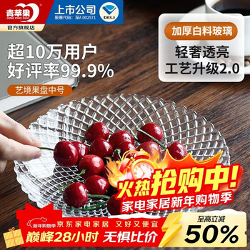 Green apple new year gift crystal glass fruit plate snack plate home dried fruit plate nut plate transparent medium art fruit plate