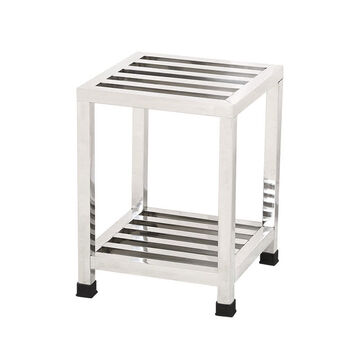 Yusenyi stainless steel base universal shelf refrigerator base rack flower pot bracket mop pool soup bucket fish tank sundry rack customized two-layer bracket length 30 width 30 height 40 load bearing 300 jin