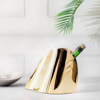 Yusen yidang decorative champagne bucket, sake ice bucket, dining table, wine ice bucket, living room flower arrangement, soft decoration, gold-plated