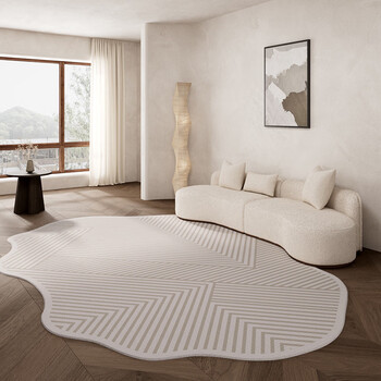 Fantasy carpet living room light luxury high-end new irregular sofa floor mat special-shaped waterproof no-care wipeable mat xingying 80x120 easy to care
