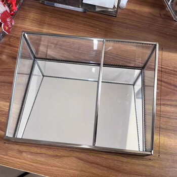 Fantasy storage box dormitory display transparent handbag badge storage display shelf bronze color checked tray