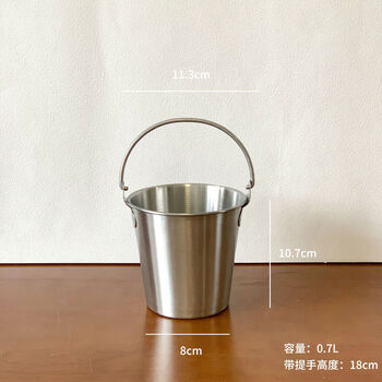 Fantasy style storage tank ice bucket cold drink cup chopsticks spoon storage tube tableware kitchen storage tank 304 stainless steel bucket 0.7l