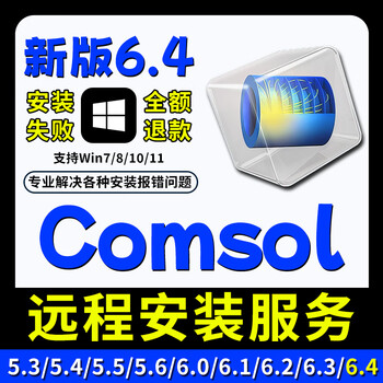 Comsol new chinese version 6.4/6.3/6.2/6.0/5.6/5.5 software comsol remote installation service remote installation service choose any version win system