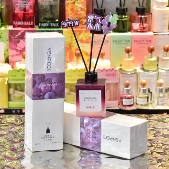 Shantou lincun vinpez vnpc essential oil fire-free indoor long-lasting home bedroom soothing living room atmosphere grape and wine (free volatile stick) 200ml