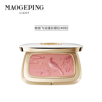 Maogeping soft gauze magic two-color rouge suitable for various skin types maogeping peach branch flying feather diffuse color blush 992