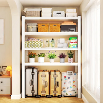 Tangji balcony storage rack multi-layer storage rack floor-to-ceiling all-in-one wall household shelf sundry rack 3 layers 40*30*80