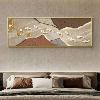 Fantasy modern light luxury living room decorative painting high-end led abstract elk hanging painting with good meaning sofa background mural 90x220 paint inlaid with diamonds without lights with installation 01 model yishaxingfu