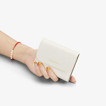 Williampolo paul mini wallet short, compact and ultra-thin women's card holder multifunctional simple fashion coin purse wallet white