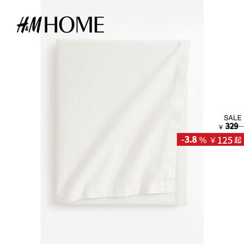 H&m home products spring linen blended tablecloth 1187808 natural white 140x240