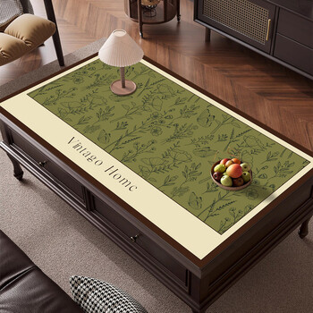 Fantasy coffee table table mat dining table tablecloth disposable mat double-sided leather a700a monet garden style 90x160cm