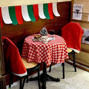 Fantasy christmas tablecloth, atmospheric red plaid table decorations, photo props, 2025 scene layout, lucky red plaid, upgraded and thickened, quality higher than peers 100 120x120cm (common to round tables and square tables)