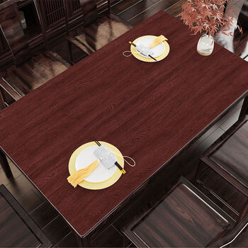 Fantasy imitation wood grain table mat thick insulation no-wash dining table coffee table mat tablecloth am30 rosewood grain 40x140cm