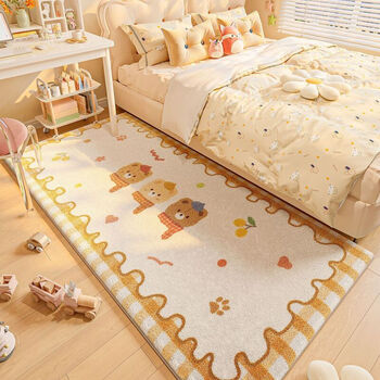 Yusenyi bedside blanket girl girly style room floor mat bed foot mat carpet atmosphere living room velvet yy5132 40x120cm