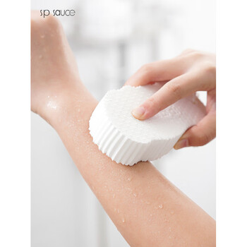 Shantou lincun bathing artifact three-dimensional sponge to remove dirt and rub back, white