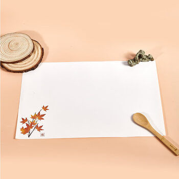 Gefuya placemat paper japanese style dinner plate paper hotel western restaurant pub japanese food shop table paper maple leaf