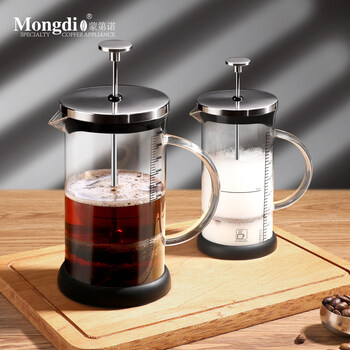 Mongdio french press coffee pot coffee extraction cup coffee filter hand brewed coffee filter cup hand brewed pot french stainless steel french press pot 350ml