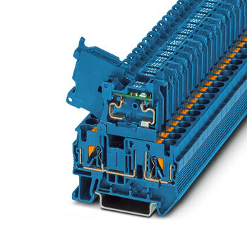 Phoenix fuse terminal block pt 4-hesiled 24 (5x20) bu/bu - 3211905 pack of 50