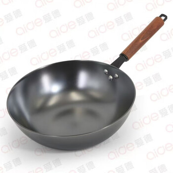 Tuojin imported high-quality cooking pot from germany has been opened, uncoated, traditional iron pot, old-fashioned household non-stick pan, induction cooker, flat bottom, plus ears, single pot, has been opened + free lid + 0 coating 34cm