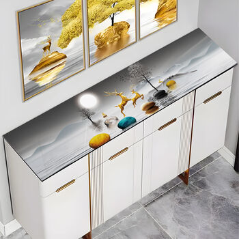 Fantasy shoe cabinet mat disposable table cloth tv cabinet table mat shoe cabinet anti-dirty mat luming fudi 30x90cm.