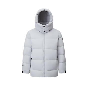 Qianrenggang (chericom) qianrenggang autumn and winter new short down jacket hooded warm winter clothing outdoor sports commuting men y309651y glacier gray 88025 xl 175/92a