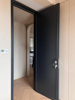 Internet celebrity style french style antique style solid wood laminated painted concierge door interior door bedroom door customized factory direct sale black