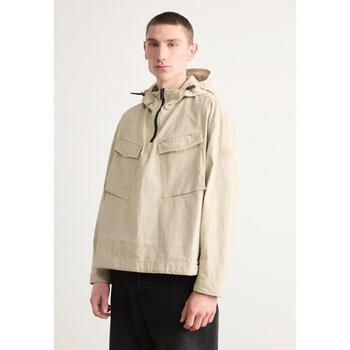 Boss men's jacket windproof breathable cotton hooded outdoor daily jacket casual light beige one size | s