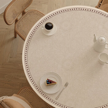 Zichen round table tablecloth light luxury high-end dining table protective pad waterproof and oil-proof no-wash 2026 new thickened insulation pad danbailu round table diameter 150cm