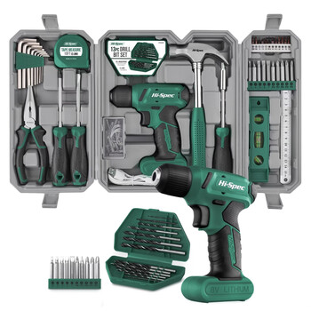 Yingtang factory direct sales lithium battery electric screwdriver 8v rechargeable multi-function hand drill set high power 58-piece set 8v electric drill - green