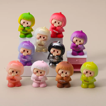 Shantou lincun gradient yoyo sauce cute gift box resin small ornaments diy jewelry car desktop ornaments accessories gradient yoyo sauce 10 colors are shipped