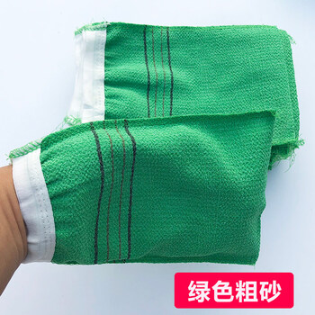 Shantou lincun pure cotton disposable bath rub for men and women, household bath coarse sand, strong mud rub, hotel bath, back rub, green coarse sand 00 pieces