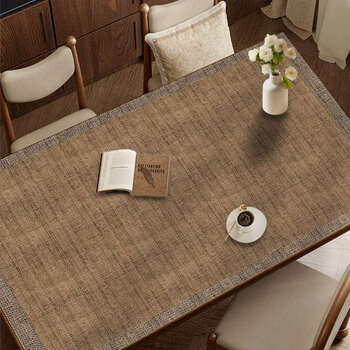Yusenyi imitation table mat waterproof and oil-proof no-wash dining table mat coffee table mat desktop mat tablecloth jane c 80x160cm